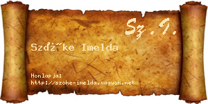 Szőke Imelda névjegykártya
